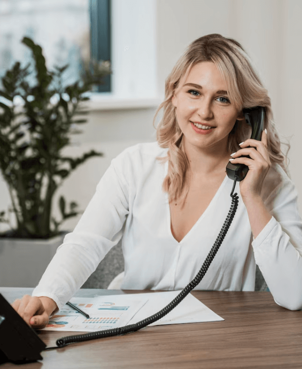 woman-answering-phone