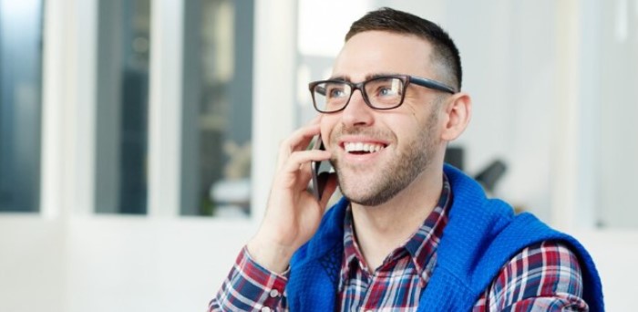 man on phone